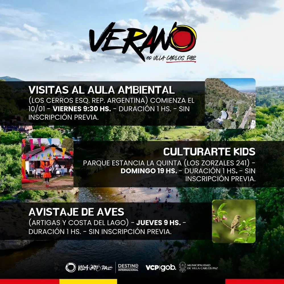 REGION OBJETIVO FOTO VILLA CARLOS PAZ ACTIVIDADES GRATUITAS TEMPORADA 2025 2