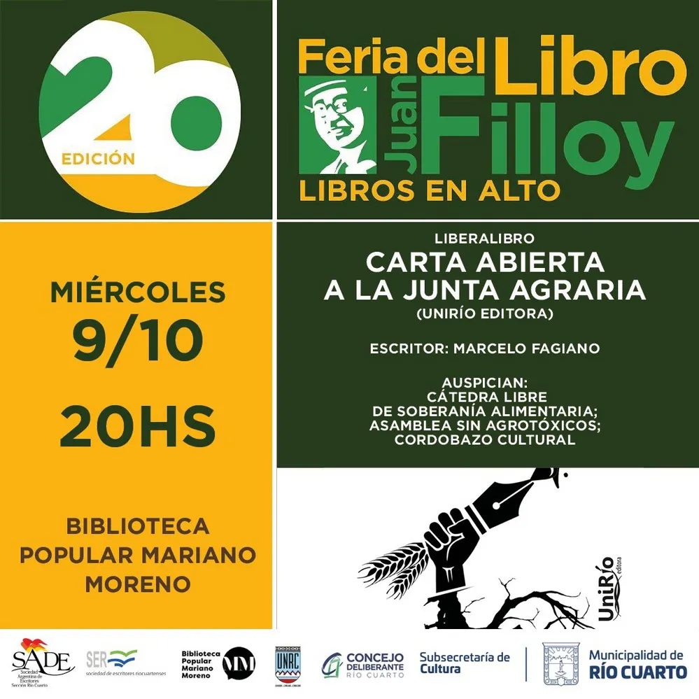 REGION OBJETIVO FOTO RIO CUARTO FERIA DEL LIBRO PROGRAMA DIA 9 9