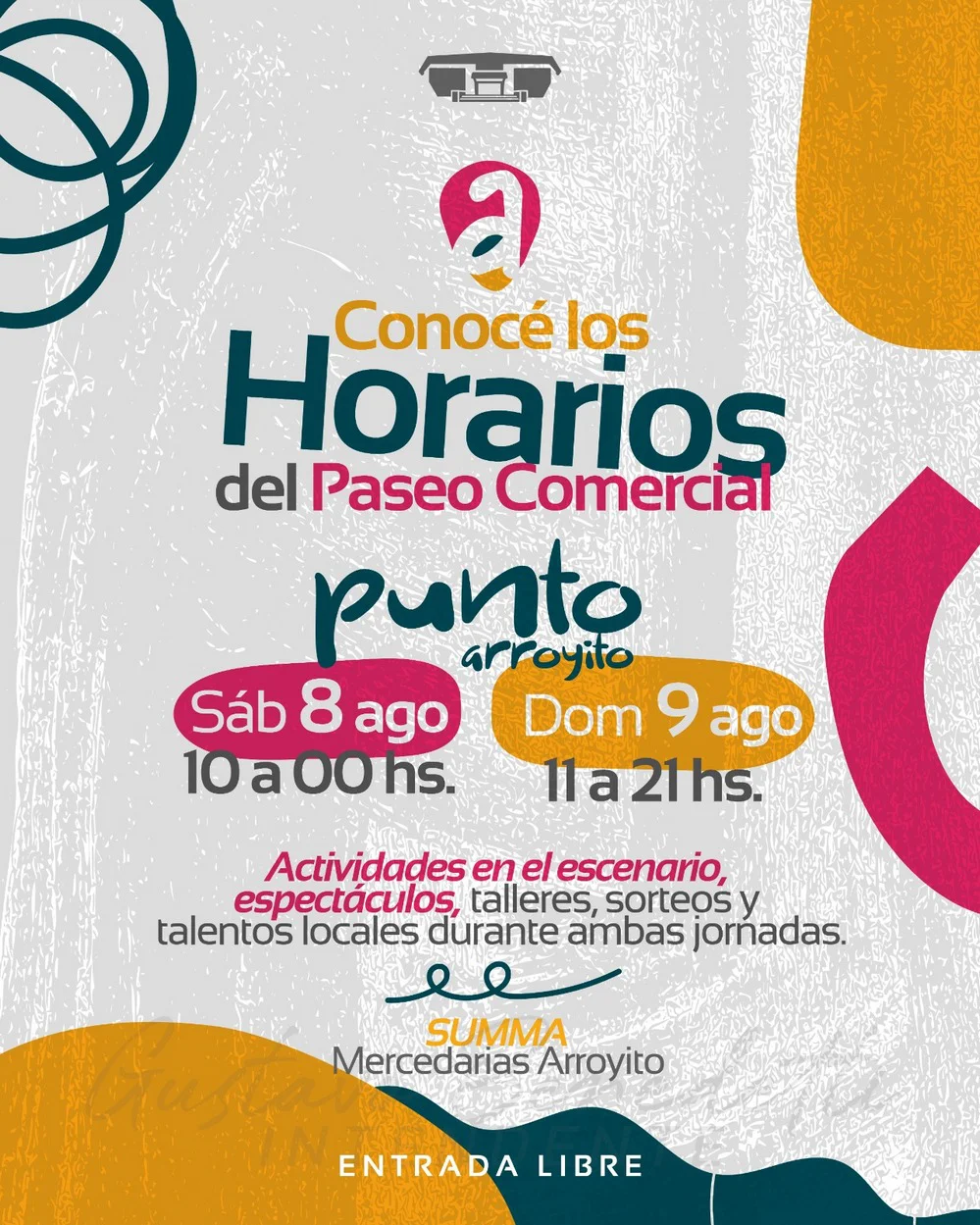 REGION OBJETIVO FOTO ARROYITO PUNTO ARROYITO HORARIO