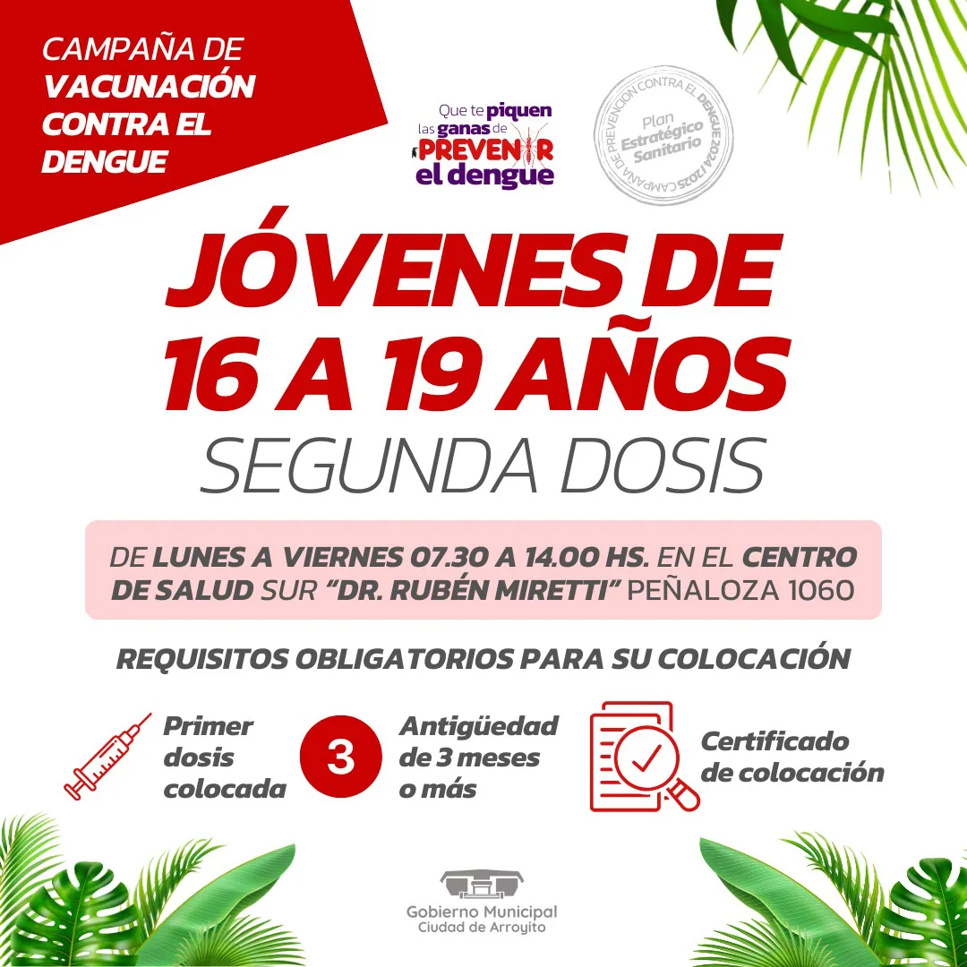 REGION OBJETIVO FOTO ARROYITO VACUNACION DENGUE 2