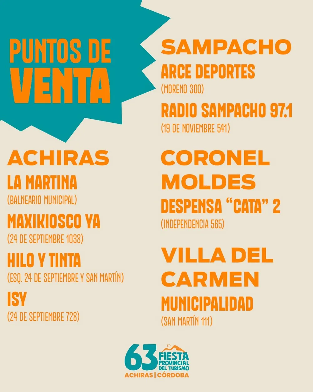 REGION OBJETIVO FOTO ACHIRAS VENTA ENTRADAS 2