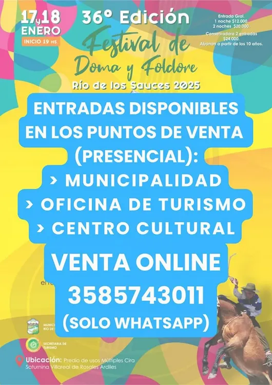 REGION OBJETIVO FOTO RIO DE LOS SAUCES ENTRADAS 2025