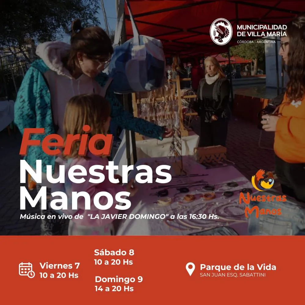 REGION OBJETIVO FOTO VILLA MARIA FERIA NUESTRAS MANOS 6-6-24