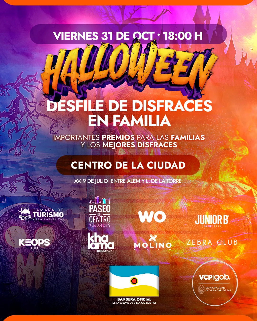 REGION OBJETIVO FOTO VILLA CARLOS PAZ HALLOWEEN 2025